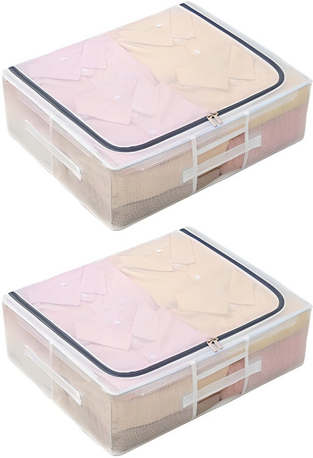 홈바내쓰 언더베드 리빙박스 수납 이불 정리함 1+1, 1세트