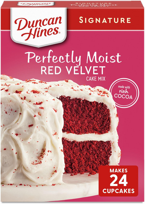 던컨 하인즈 시그니처 케이크 믹스 레드 벨벳 15.25온스 Duncan Hines Red Velvet Cake Mix Valentine's Day Baking 15.25 o, 15.25온스(1팩)
