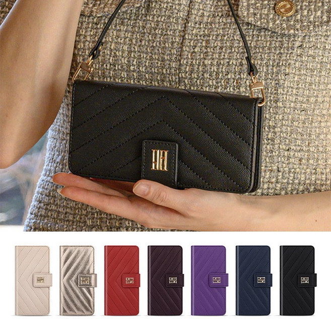 카루소 V라인 심플 슬라이드 다이어리 휴대폰 케이스