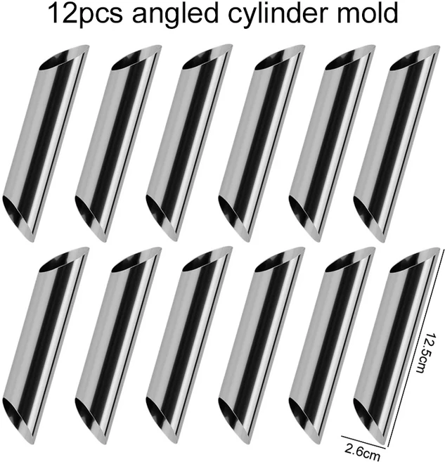 6~24pcs 크로와상 메이커 스테인레스 스틸 콘/경사 튜브 금형 가정용 주방 베이킹 도구 DIY 디저트 쿠키 TM, 02 12pcs XKTGYJS, 1개