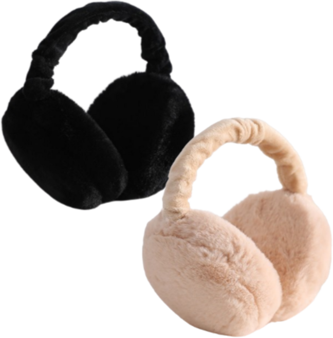 어반유니크 포근한 접이식 겨울 방한 귀마개 2p