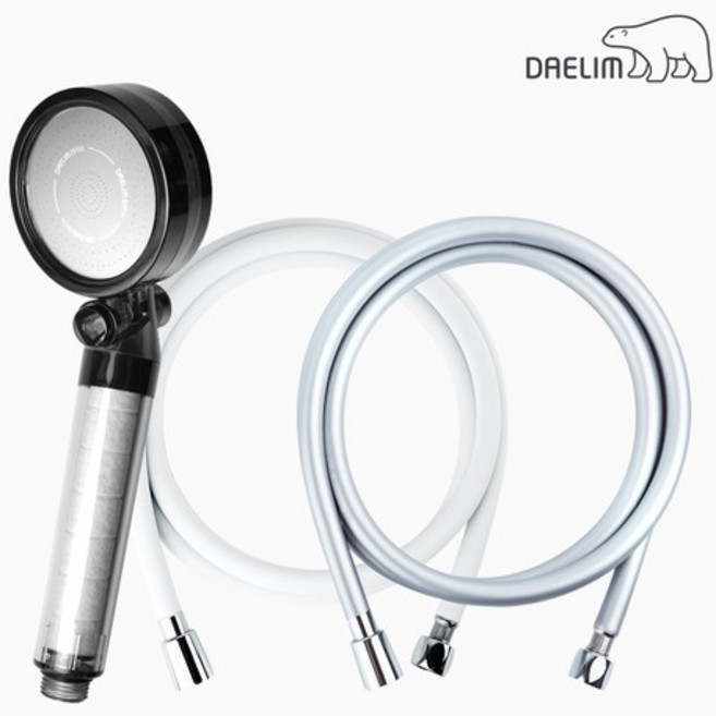 디클린 온오프 필터 샤워기+실리콘 샤워호스 2M, 디클린 온오프샤워기+실리콘호스 2M 실버, 디클린 온오프샤워기+실리콘호스 2M 실버, 1개