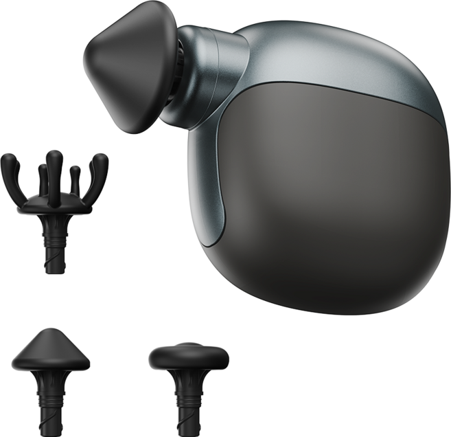 NICESUN 포켓형 초경량 휴대용 무선 미니 전동 마사지건 180g P6, 그레이