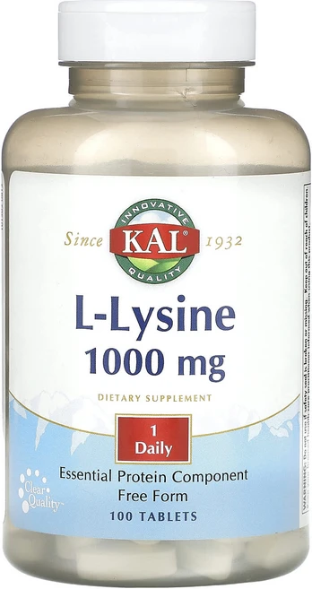 KAL l-라이신 1000mg 100정, 4개 - 쿠팡