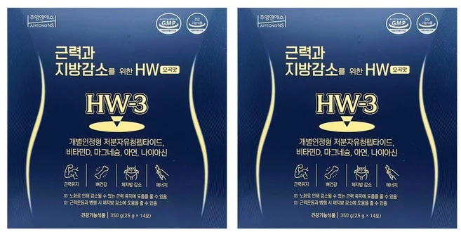 주영엔에스 근력과 지방감소를 위한 오곡맛 단백질 저분자유청펩타이드 HW-3, 2개, 350g - 쿠팡