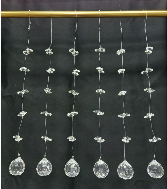 14mm 30mm 크리스탈 비즈발 펜던트 샹들리에 구슬 커튼 웨딩 장식 (35cm)