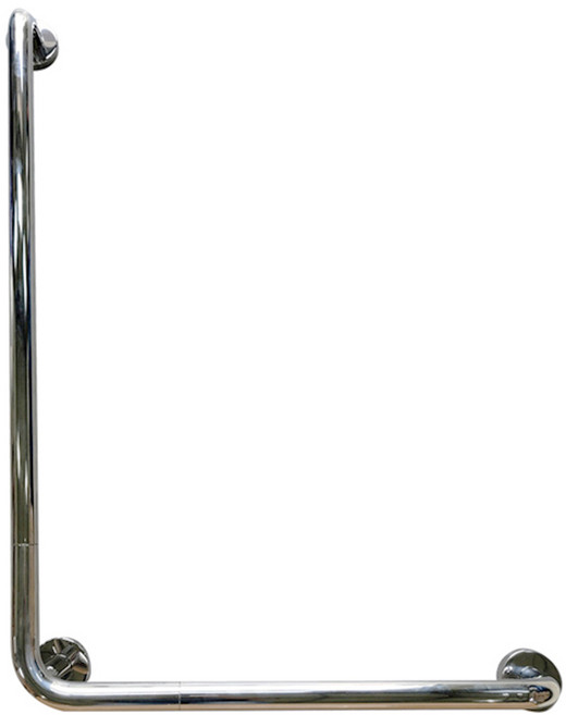 스텐 다용도 욕실 장애인 L형 손잡이, 1개, 실버
