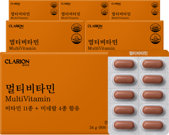 클라리온 멀티비타민 미네랄 30정 6박스, 6개, 30회분