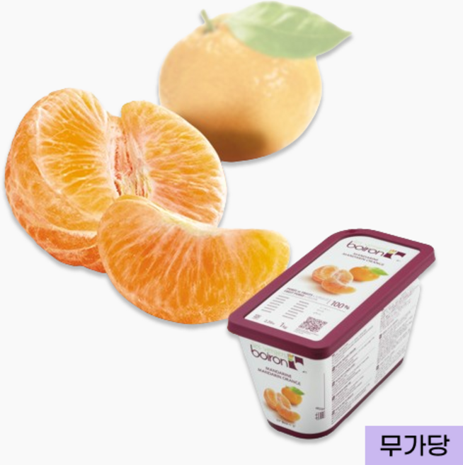 제원-브아롱 만다린퓨레 냉동 아이스박스+드라이아이스포함, 1개