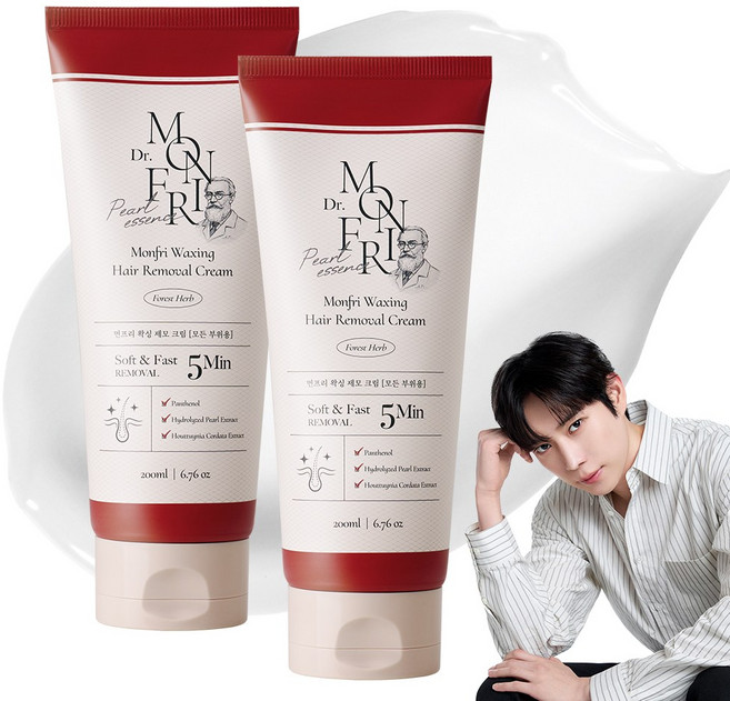 저자극/톤업 먼프리 판텔라 민감성 왁싱 제모 톤업 크림 포레스트 허브 향, 2개, 200ml