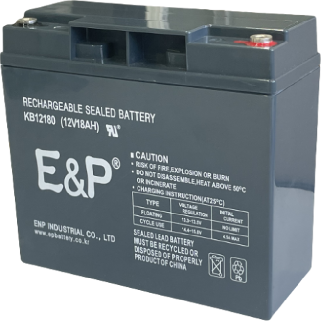 이앤피 E&P 연(납)축전지 KB12180 (12V 18AH)