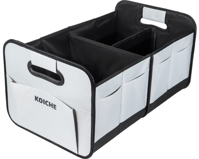 코이체 다용도 폴딩형 접이식 자동차 트렁크 정리 수납함, 그레이