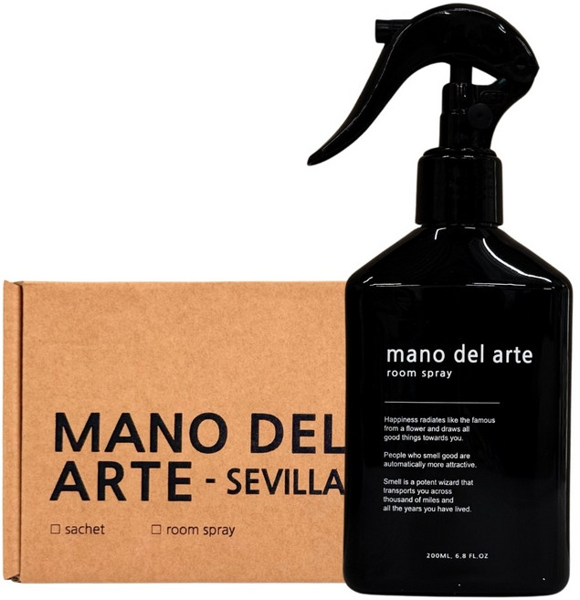마노델아르떼 섬유향수 탈취제 호텔 룸스프레이 방향제, 다크앰버앤진저릴리, 1개, 200ml