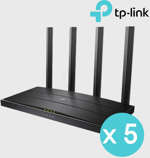티피링크 AX1500 듀얼 밴드 기가 비트 Wi-Fi 6 공유기, 5개, Archer AX17