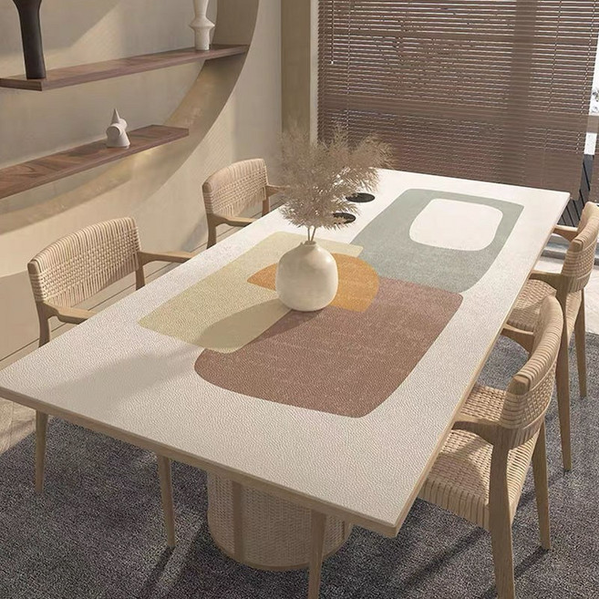 ◦적풍 실리콘 식탁보 방수 방유 방열 티테이블 테이블매트 바람받침대 두꺼운, 카카틴, 80*140cm, 1개