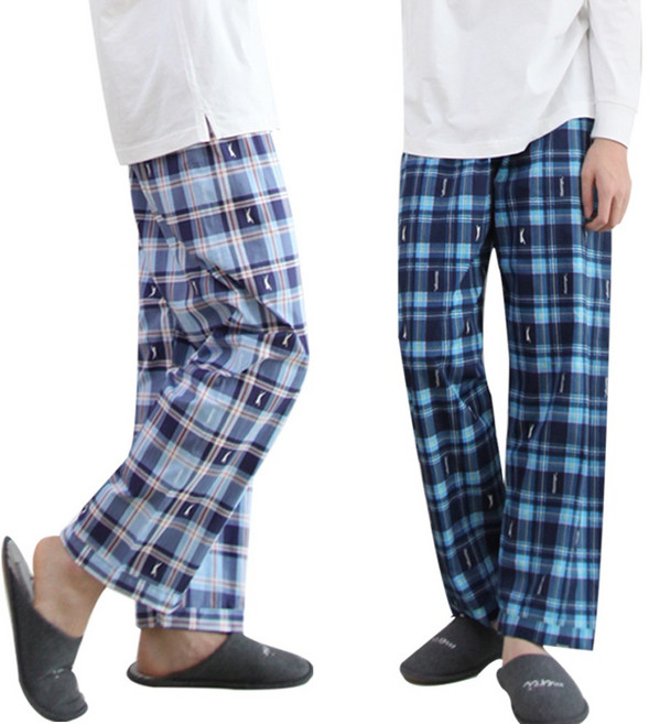 슬레진저 남성 국산 면100% 파자마 코튼 체크 잠옷바지 2종 SET