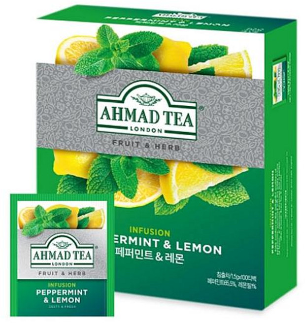 (아마드) 페퍼민트 레몬 허브차 100티백 페파민트 Peppermint, 해당제품선택, 1.5g, 1개, 100개입
