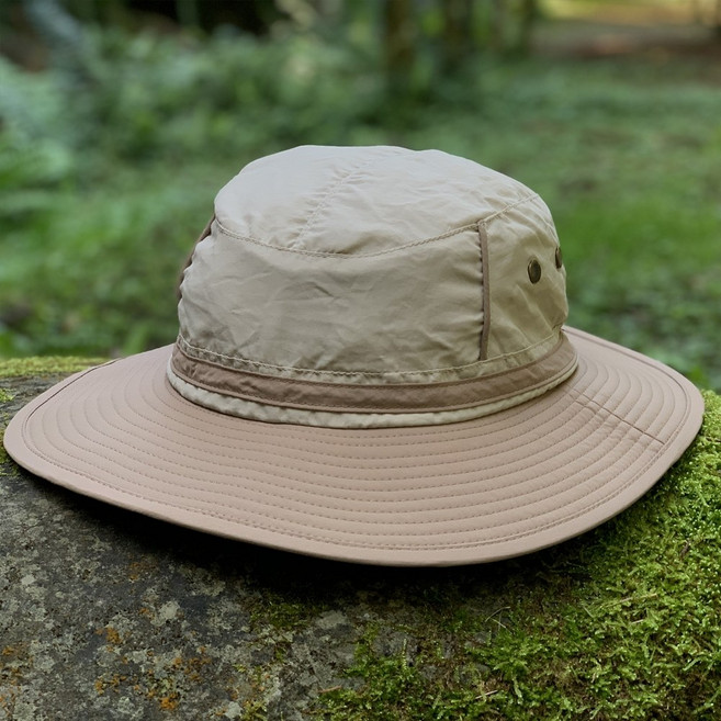 OT SHOP 工裝速乾奔尼帽 大頭圍登山漁夫帽 卡其米 L碼