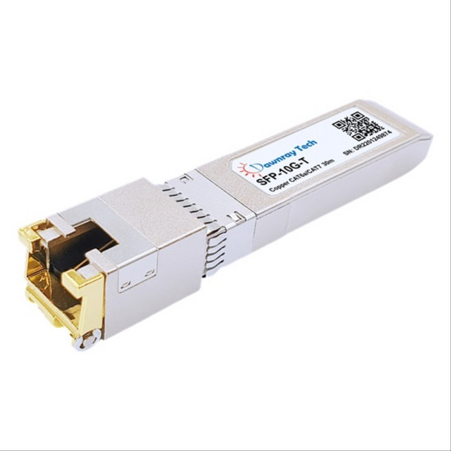Synology 群暉 SFP-10G-T 相容 銅纜模組 光轉電 RJ45模組 mini-GBIC 10G CAT6A/CAT7 RJ45 熱插拔 3.3V 單電壓, 鋅合金, 1組, 30m