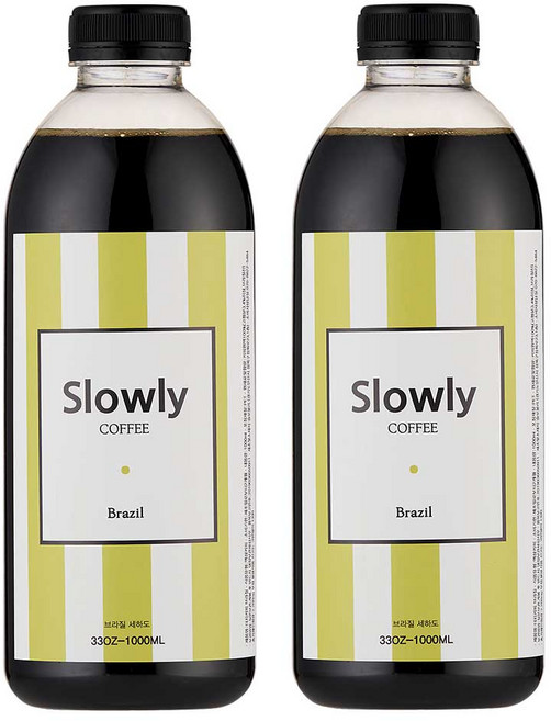 슬로울리 더치커피 콜드브루 원액 브라질 1L+1L 대용량, 1L, 1개입, 2개