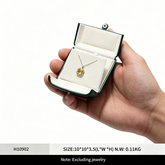 FANXI 벨벳 커플 반지 상자 더블 반지 케이스 귀걸이 목걸이 팔찌 긴 사슬 선물 포장 상자 결혼식 부모님 여자친구 다이아몬드 보석 1세 선물 고급 보관함 프로포즈 백일반지, 1개, H10902펜던트 케이스