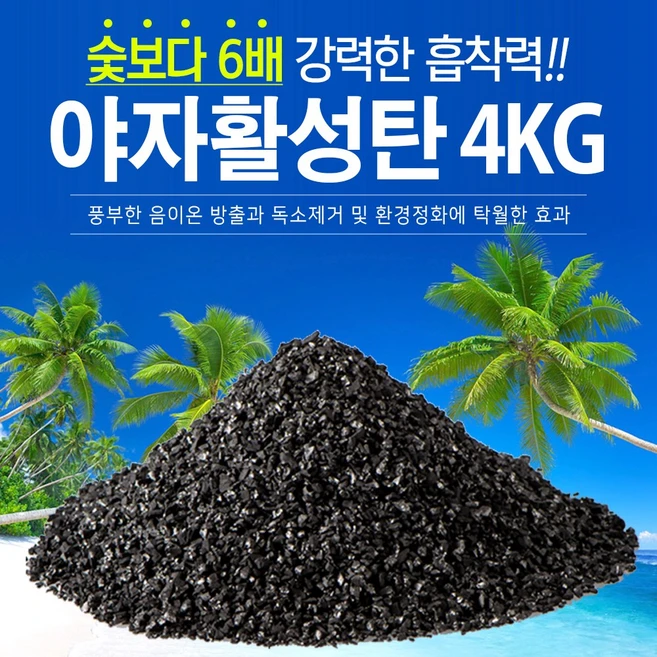 야자활성탄 4KG 베이크아웃 새집증후군, 1개 - 쿠팡