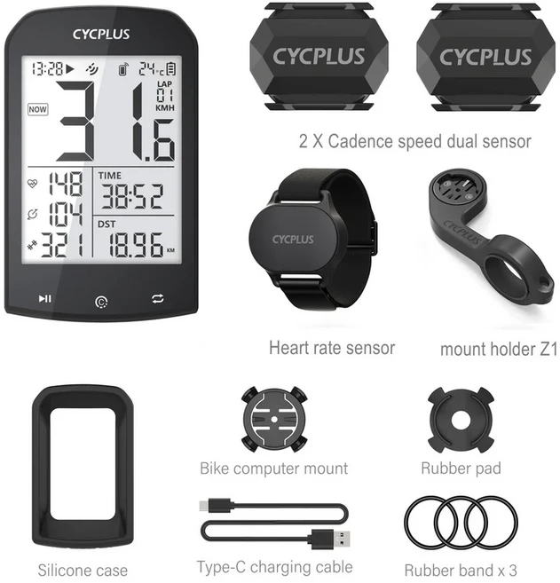 GPS 자전거 사이클링 속도계 BLE 5.0 ANT + 사이클 킬로미터 카운터, 04 M1 C3x2 H1 Z1, 1개