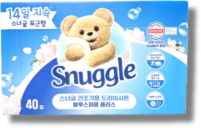 스너글 건조기용 드라이시트 블루스파클플러스 40매 1개
