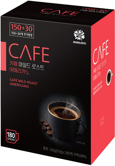 카페 마일드 로스트 아메리카노, 1개, 180개입, 900mg