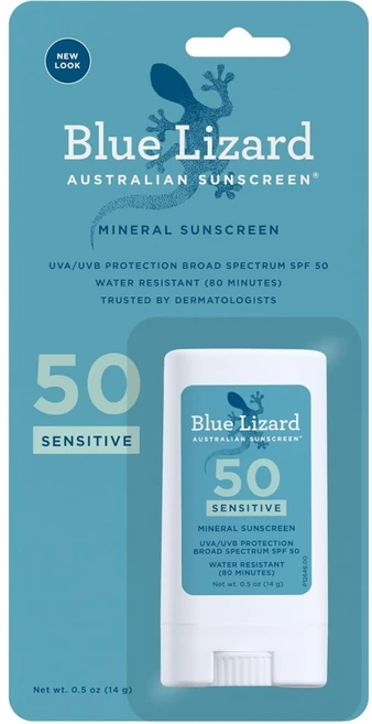 블루 리자드 선크림 선스크린 스틱 미네랄 센시티브 BLUE LIZARD 14g, 1개 - 쿠팡