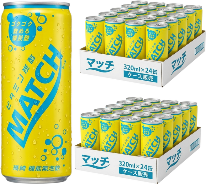 MATCH 瑪綺 機能氣泡飲 鋁罐, 320ml, 48罐