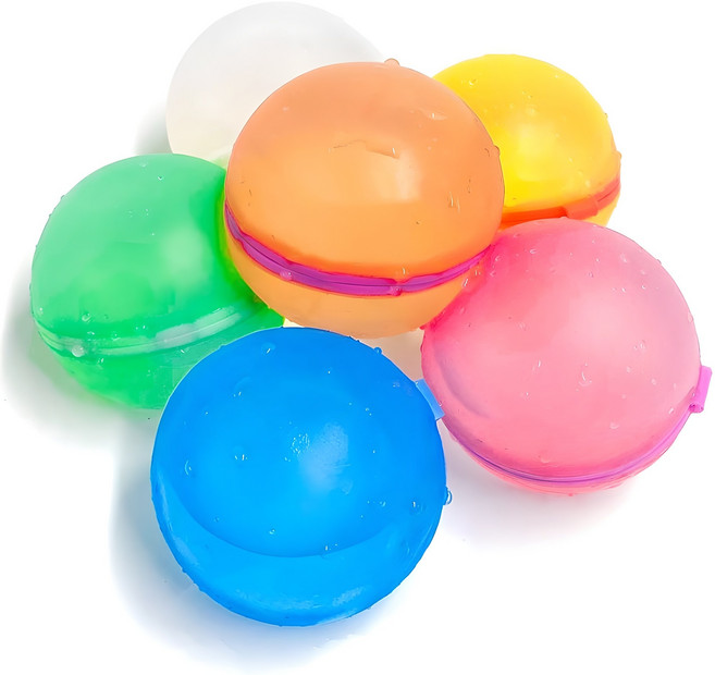 KC인증 크앤비 재사용가능 자석 물풍선 물놀이 공 6p, 7cm, 6색, 1개