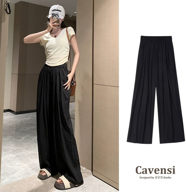 Cavensi 寬鬆涼感闊腿長褲