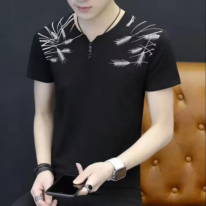 싱싱덴덩 남성 여름 반팔 티셔츠 빅사이즈 루즈핏 프린트 라운드 패션 캐주얼 통기 시원