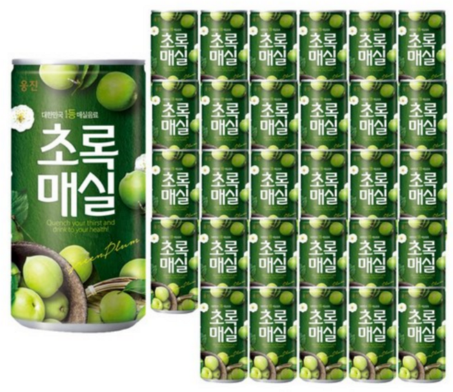 웅진 초록매실 음료선물세트, 180ml, 30개