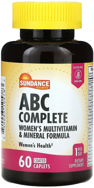 Sundance Vitamins BC Complete 여성용 종합비타민 및 미네랄 포뮬라 코팅 정제 60정 Vitamins (선댄스 비타민), 1개 - 쿠팡