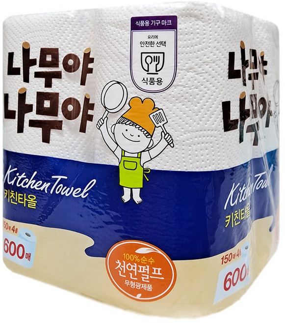 (미래생활)잘풀리는집 나무야 나무야 키친타올, 4개입, 1개