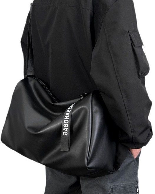 슈퍼인 남자 여자 방수 대용량 가죽 크로스백 데일리 메신저백