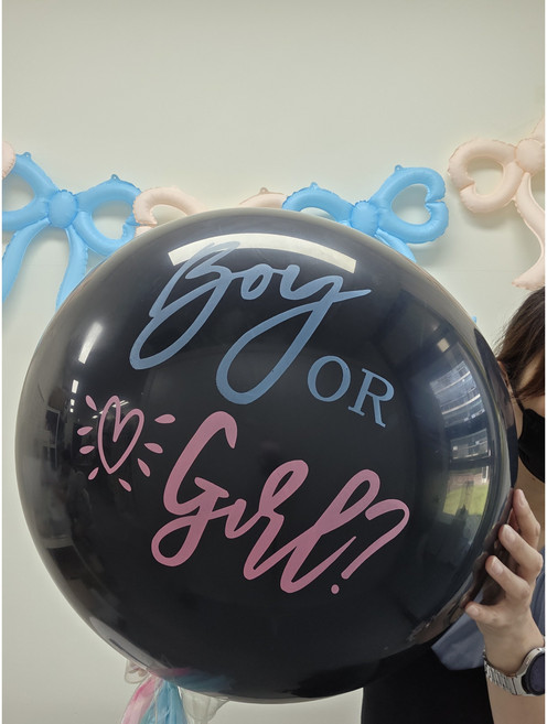 젠더리빌 풍선 DIY 세트 성별 공개 파티 풍선, 1세트, 3번