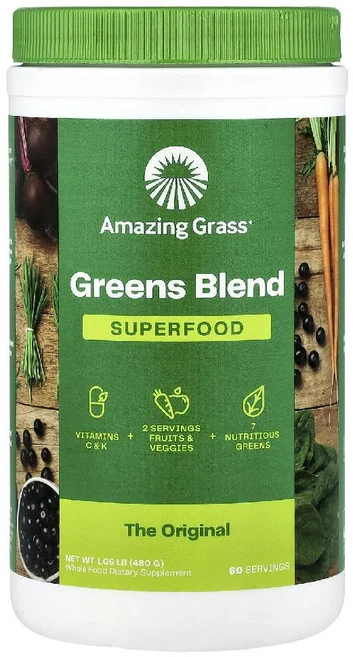 어메이징그라스 Greens Blend Superfood 오리지널 480g 비타민A 함유, 1개 - 쿠팡
