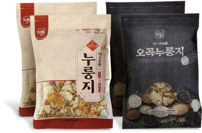 미식본가 오곡 파로 누룽지 530g 4팩 카무트 간편식, 오곡2팩+파로카무트2팩, 4개