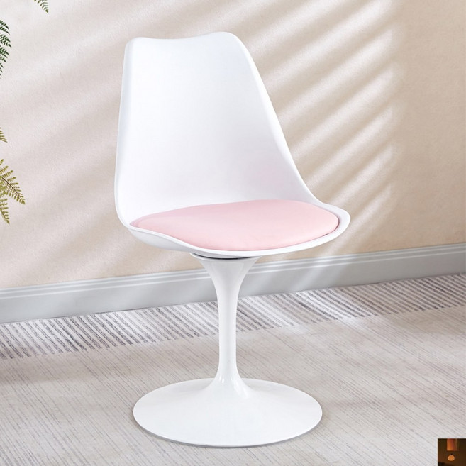 놀체어 튤립암체어 암리스체어 튤립 압축판페인트60cm화이트 모던 화이트 압축판페인트60cm화이트 놀의자 식탁의자 의자 암리스/레드 고스트 화이트 회전, 백색 껍질 분홍색, 1개