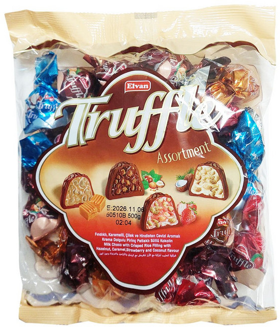 엘반 트러플 어솔트먼트 초콜릿, 500g, 4개