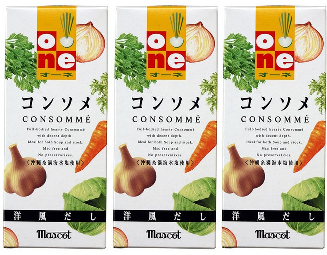 마스코트 오네 콘소메 6g 5개입 3개 수프 카레 생선 조미료 베이스, 30g