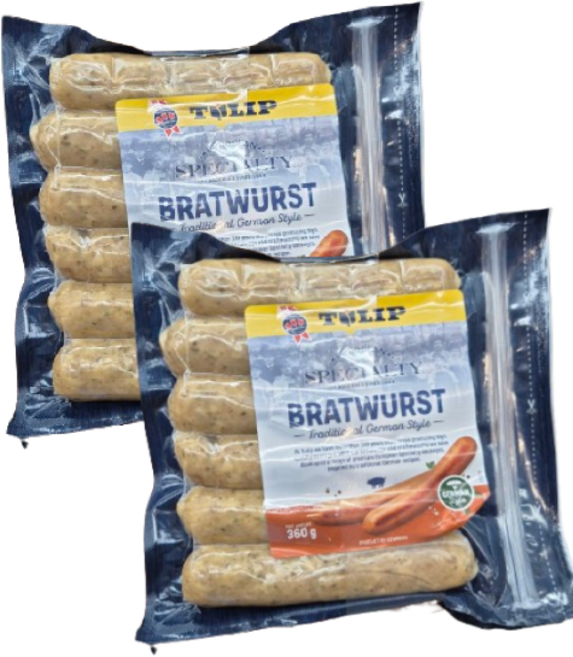 코스트코 튤립 브랏부어스트 소시지 아이스포장, 4개, 360g