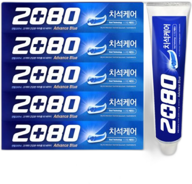 애경 2080상품명2080 어드밴스 블루 치석케어 치약, 160g, 1개