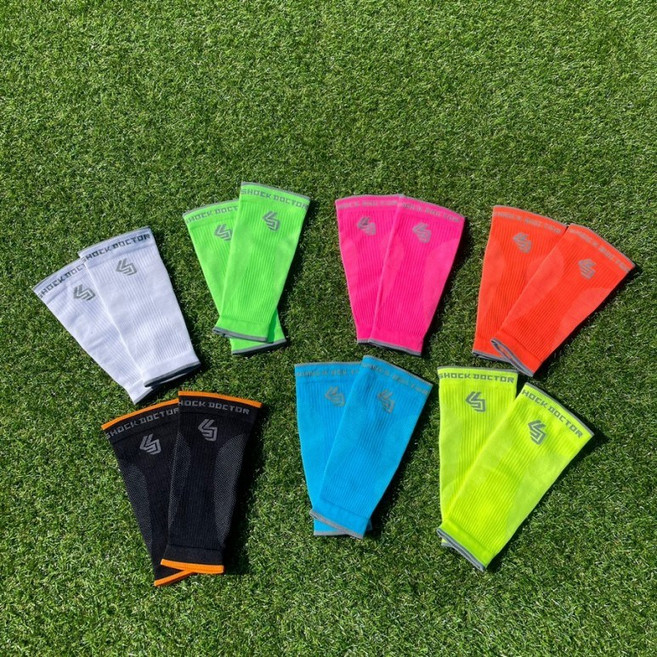 쇼크닥터 725 SVR 종아리 보호대 카프 슬리브 다리 압박 슬리브 등산 배드민턴 스타킹, 오렌지, 1개