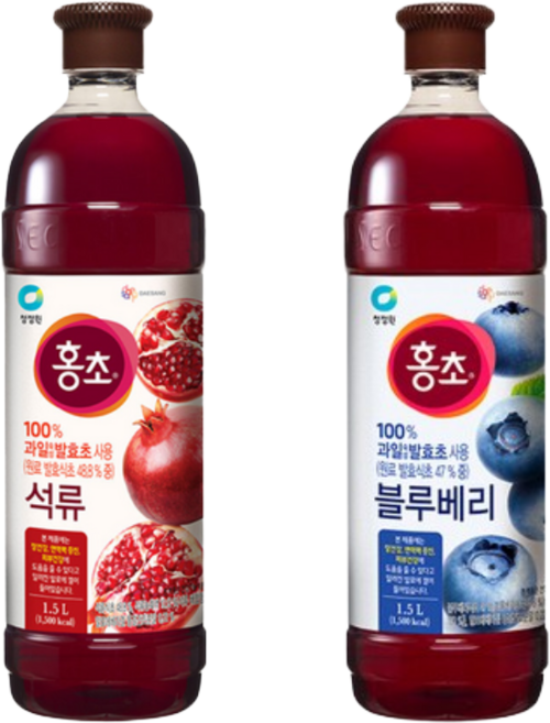 청정원 홍초 1.5 석류+블루베리 2종세트, 1개, 3L