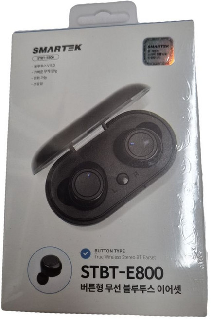 버튼형 무선 블루투스 이어셋 블랙 음악 게임 스포츠 ksm+76335hC, 본상품