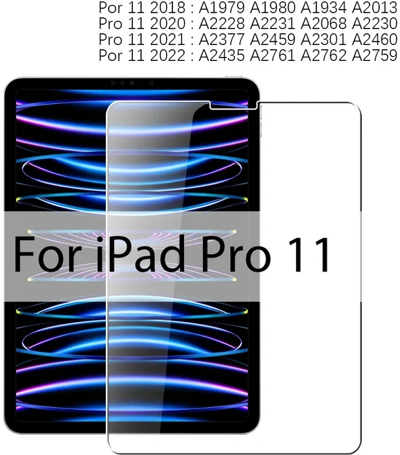 호환3PCS 강화 유리 Ipad Pro 13 12.9 11 6th M4 M2 2024 Air 5 4 3 2 1 9 9th 10 10th Gen Mini 6 9.7 화, 11 Pro 11 2018-2022